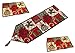 NKTM Christmas Decorative Table Runner Santa Claus Antique Vintage Christmas Traditional Holiday Season Red Decorative Woven Tapestry Table Runners(1 table runner + 2 placemats)