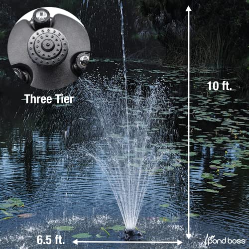 Pond Boss DFTN12003L Floating Fountain With Lights, 50 Foot Power Cord, 1/4 hp Pricepulse