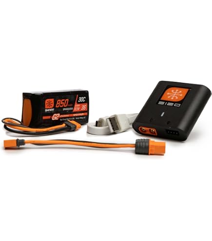 spektrum 2s usb c lipo battery charger SMART PH2.54 JST-XH 3-pin USB-C 500mAh Charger, SPMXC0030 : Toys & Games C power adapter Spektrum S100 1x100W USB-C Smart