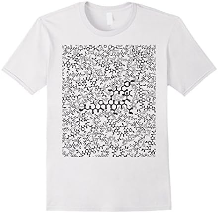 Men's Oxytocin Molecule Collage Science T-Shirt XL White