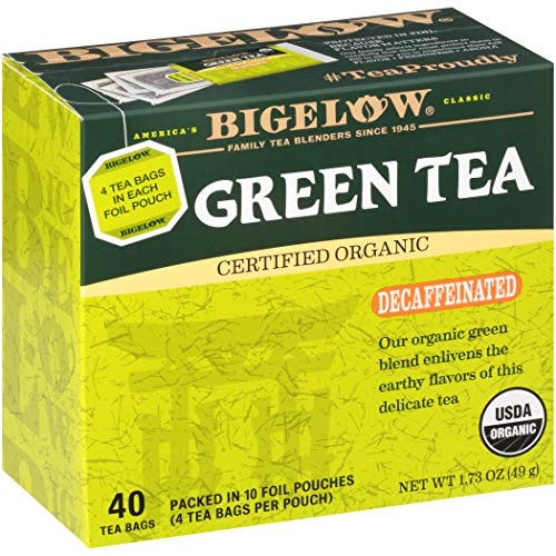 The Tea Supply Bigelow Organic Decaffeinated Green Tea, 40 Count (Pack