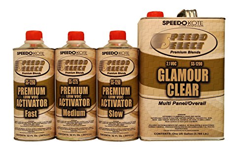 SpeedoKote SS-1200/90 - Ultra High Gloss with Superior DOI 2.1 voc Clear Coat, 2:1 mix 6 quarts Slow speed clearcoat Kit