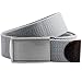 Samtree Web Belts for Men, Solid Color Military Style Press Buckle Canvas Belt (02-Gray)