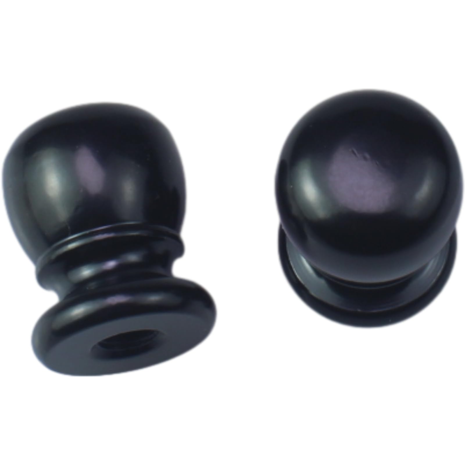 Photo 1 of FDXGYH 2 Pcs Ball Lamp Finial Cap Knob Tapped of Tops for Lamp Shade Holder Harp 1/4-27 Solid Lamp Finial Caps (Black)