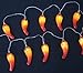sexyrobot Red Chili String Lights,10 LEDs 6.6ft Battery Operated String Lights for Home,Gardens,Park,Patios Decoration,Party,Wedding,Xmas,Chinese New Year,Spring Festival