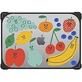 CASETiFY Bounce MacBook Air 15-inch (M2/M3/M4) Case [Enhanced Protective Corner Design/Ventilation Cutouts/Anti-Slip Grip] - Fruit Salad MacBook Case by Tess Smith-Roberts - Clear Black