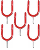 SISI UK Heavy Duty Garage Storage Tool Hook Pack 5 Red view 1