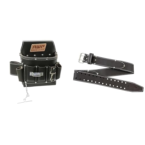 AWP Oil-Tan Leather Electrician Tool Pouch 1LL-526-2, Brown