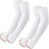 ROXUN Arm Sleeves with Thumb Hole, Cooling UV Protection Compression Tattoo Cover Up for Men/Women