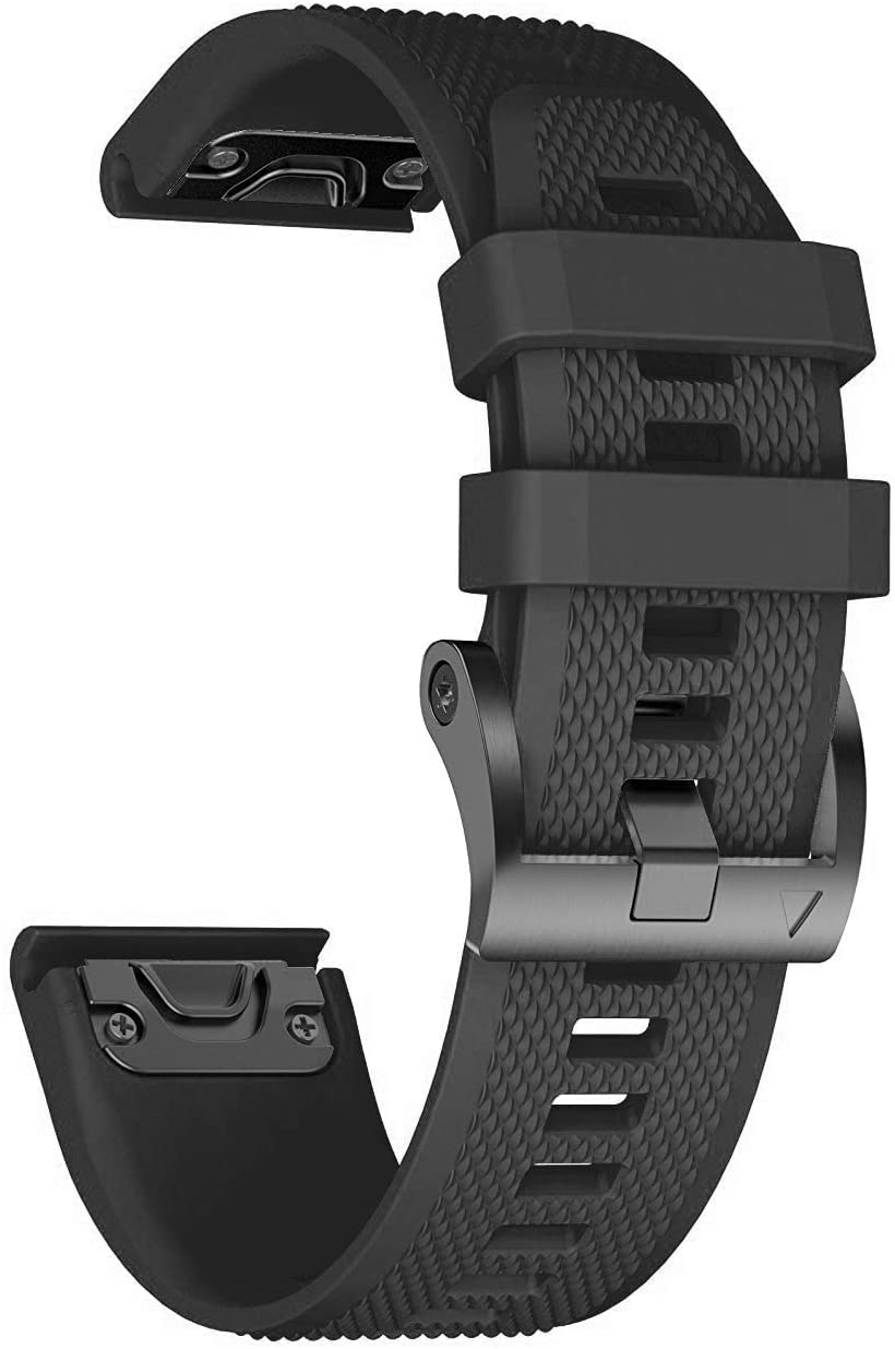 Fleshy Leaf 22mm Band Bracelet Strap Compatible for Garmin Fenix 7,Fenix 6,Fenix 6 Pro,Fenix 5,Fenix 5 Plus,Approach S60 S62,Forerunner 935 945,Quick Release Strap Wristband (Black)