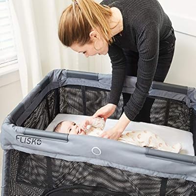flisko 2 in 1 travel crib