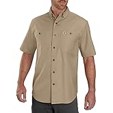 Carhartt Mens Rugged Flex Relaxed Fit Midweight Canvas Short-Sleeve Shirt