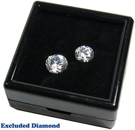20 Pcs of 4x4 cm. Black Top Glass Display Box Diamond CZ Gem Stone Coin Jar Container Tool Storage