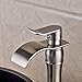 Votamuta Waterfall Spout Single Handle Bathroom Sink Vessel Faucet Mixer Tap Lavatory Faucets Tall Body,Brushed Nickel