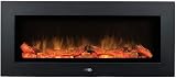 Dimplex SP16E Optiflame Electric Linear Wall Fire Black 2kW Heater Log Effect view 1