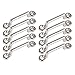 Amarine Made Pack of 10 Stainless Steel Bimini Top Strap, Pad Eye,Footman's Loop for Jeep Corvette, Buggy, Kayak Tie Downs