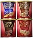 Brown & Haley Variety Pack - Dark Chocolate ROCA, Almond ROCA, Cashew ROCA and Mocha ROCA - Individually Wrapped Chocolate for Sharing or Gifting - Gift Bag Included - 10oz Canister, 4 Pack