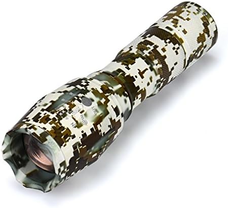 HOOHI G700 X800 3.7V 1000LM Protable LED Tactical Handheld Flashlight, Adjustable Focus Tac Light and Water-Resistant Torch, with Rechargeable 18650 Battery, Charger and Nylon Pouch (B)