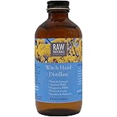 RAW MATERIALS Witch Hazel Distillate, Alcohol-Free, Fragrance-Free, Natural Astringent Toner for Face, Skin Brightening, 8oz Glass Bottle