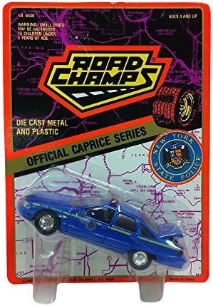 Road Champs Diecast Official Caprice Series 1:43 Scale New York State Police Blue Car Replica