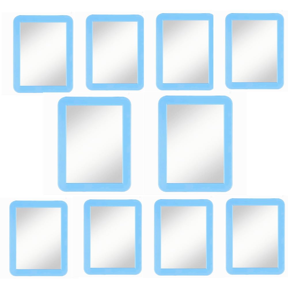 Photo 1 of 1 piece Blue Magnetic Locker Mirror,5" x 7" Iocker Mirror Magnetic - Small Mirrors for School Locker, Bathroom, Workshop Toolbox, Office Cabinet,Easy Install***ONLY 1***