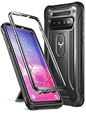 YOUMAKER Kickstand Case for Galaxy S10, Heavy Duty Protection Shockproof Full Body Slim Fit Without Built-in Screen Protector Case Cover for Samsung Galaxy S10 6.1 inch (2019 Release) - Black