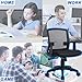 Office Chair Ergnomic Desk Chair Adjustable Computer Chair Executive Mid Back Rolling Swivel Chair with Lumbar Support Armrest Mesh Task Chair for Women Adults, Black