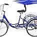 VANELL Adult Tricycle 20 inch 7 Speed Trike Cruise Bike 3 Wheeled Bicycle W/Large Size Basket for Adult Teenager Shopping Exercise Recreation (Blue, 20″-7speed)thumb 1