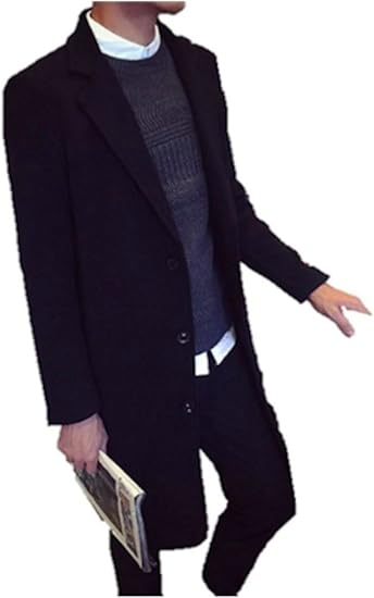 Amazon Mr X Choice メンズ スリム カラー チェスター コート ロング ジャケット ３つボタン カジュアル モード スーツ スタイル 大きいサイズ コート ジャケット 通販