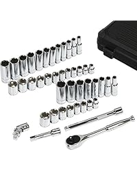 EPAuto   Juego de llaves de vaso de 3 8 pulgadas con cabeza de pera de 72 dientes