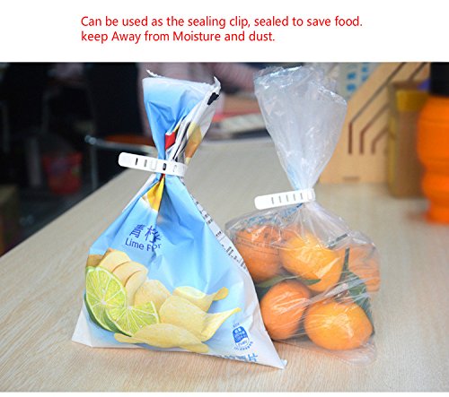 100% Food Grade Silicone Bag Ties Cable Management reusable Zip Tie Twist Multi-use Bag Clip Food Saver (sent it random color) - Thumbnail 6