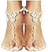 2 Piece White Ankle Bracelet Crochet Anklets Barefoot Sandals Foot Jewelry
