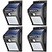 20 LED Solar Lights Outdoor,LivEditor Waterproof Solar Powered Motion Sensor Light Wireless Security Lights Outside Wall Lamp for Driveway Patio Garden Path - 4 Pack