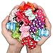 YOY 24 pcs/12 Pairs Adorable Grosgrain Ribbon Pet Dog Hair Bows with Elastic Rubber Bands - Doggy Kitty Topknot Grooming Accessories Set for Long Hair Puppy Cat