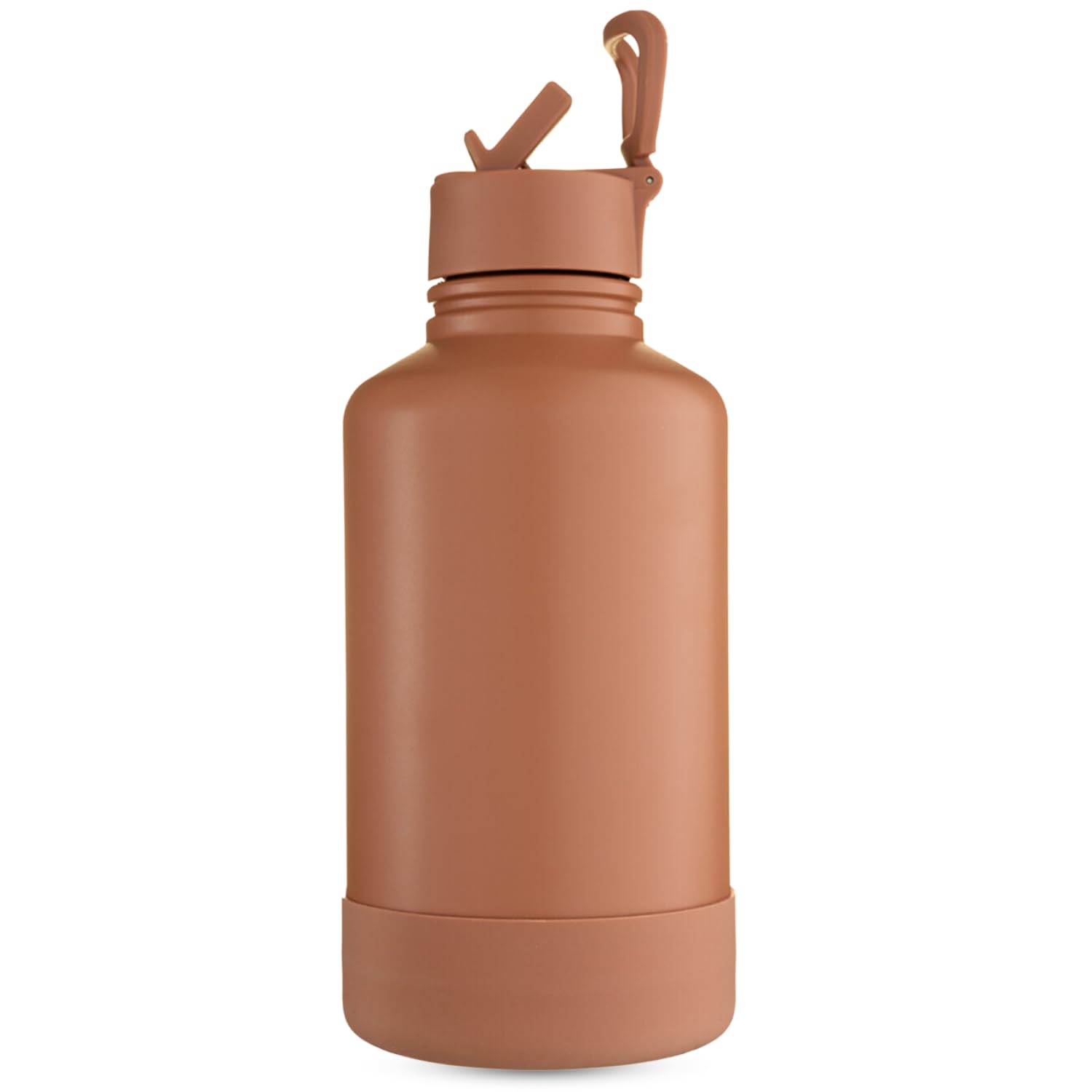BOTL – Extra Large Huge Epic Stainless Steel Bottle, Leakproof Straw lid with Thermal Insulation, Beer Growler, Gym Keg, 64oz - Half a Gallon - Truffle - 2 litres