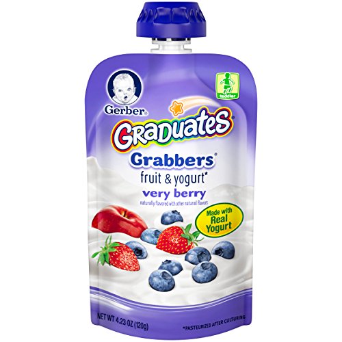 UPC 015000046446, Gerber Graduates Grabbers Pouch, Fruit and Yogurt Very Berry, 4.23 oz