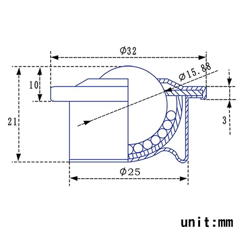 10-Pack 5/8" Ball Transfer Units - 55 Lbs Load Capacity Each, For Conveyor & Material Handling