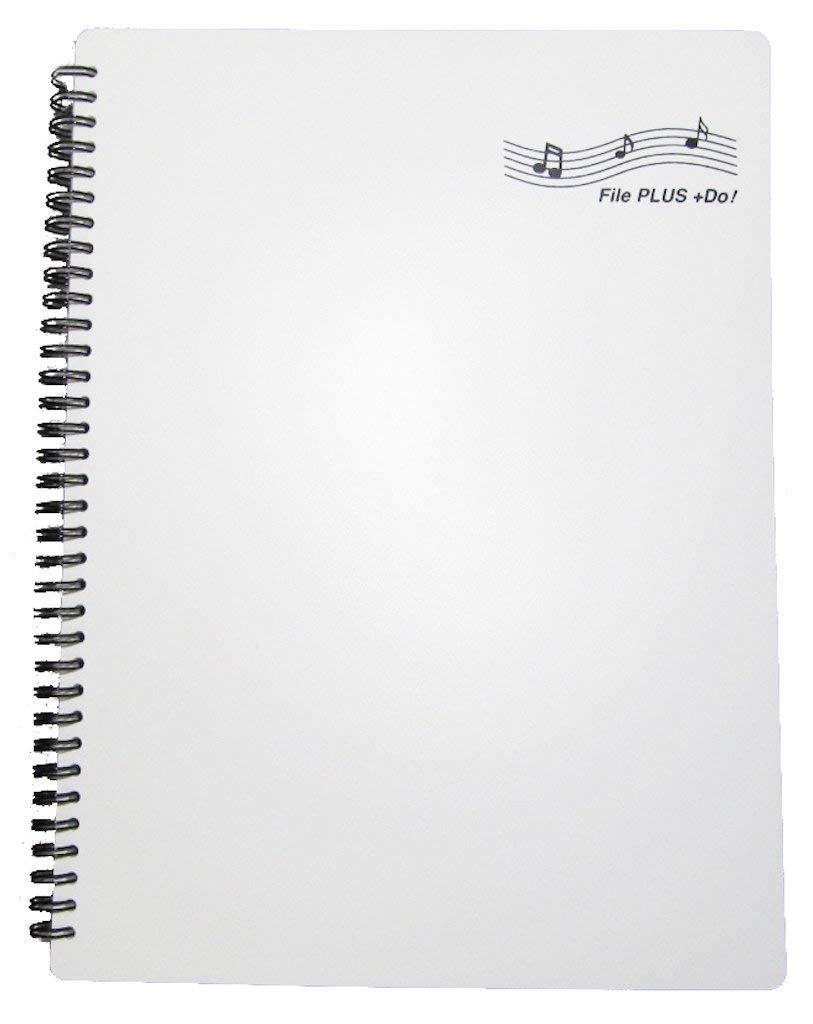 FILE PLUS DO Music Sheet holder A4 30 pockets 60 pages No need to take out paper for writing in … (White)
