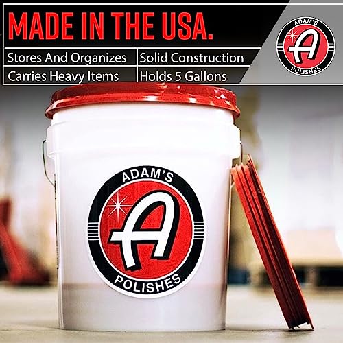 Adam's Polishes Car Wash Bucket (5 Gallon Bucket + Grit Guard + Gamma
