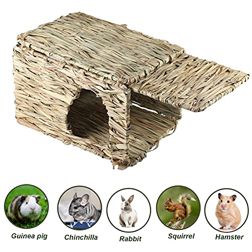 Calymmny Extra Large Rabbit Grass House and Hideout, 16 PCS Bunny Chew