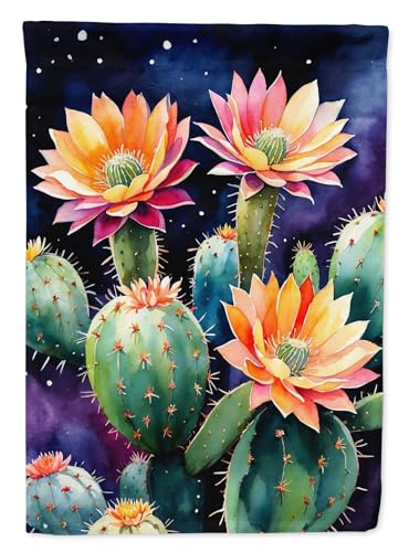 Caroline's Treasures Queen of the Night Cactus House Flag Large Porch Sleeve Po…