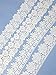 Ivory White Cotton Lace Trim Rolls Assorted Patterns Lace Ribbon Cream Vintage for Sewing DIY Making and Bridal Wedding Decorations 8 Yards TR2 Bundle (Wide Trim x4))