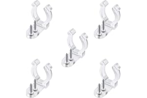 Beaneed 50 Pack Clear Cord Light Clips - 1/2 Inch Heavy Duty Invisible Mounting Clips for Outdoor Christmas Lights, LED Strip