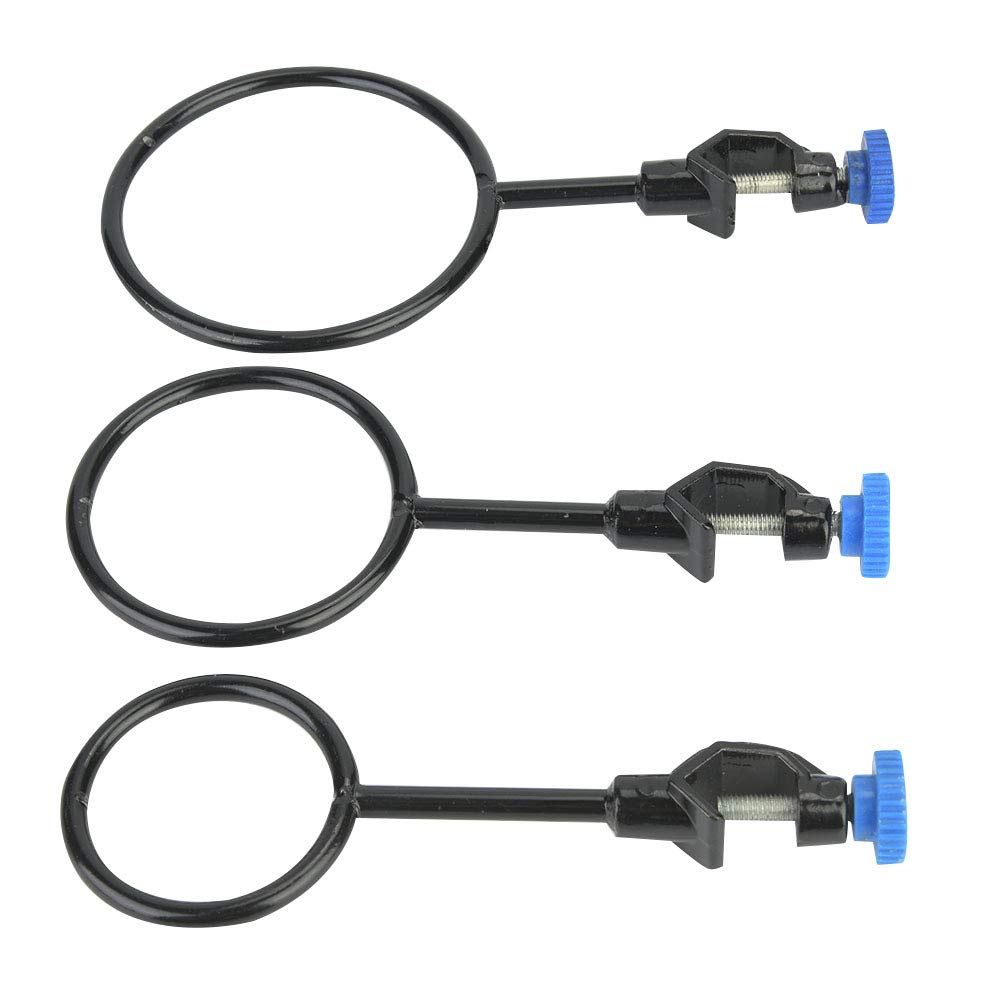 3Pcs Support IronSet 60mm 80mm 100mm Retort Clamp Set for Chemistry or Physics Work School Supplies