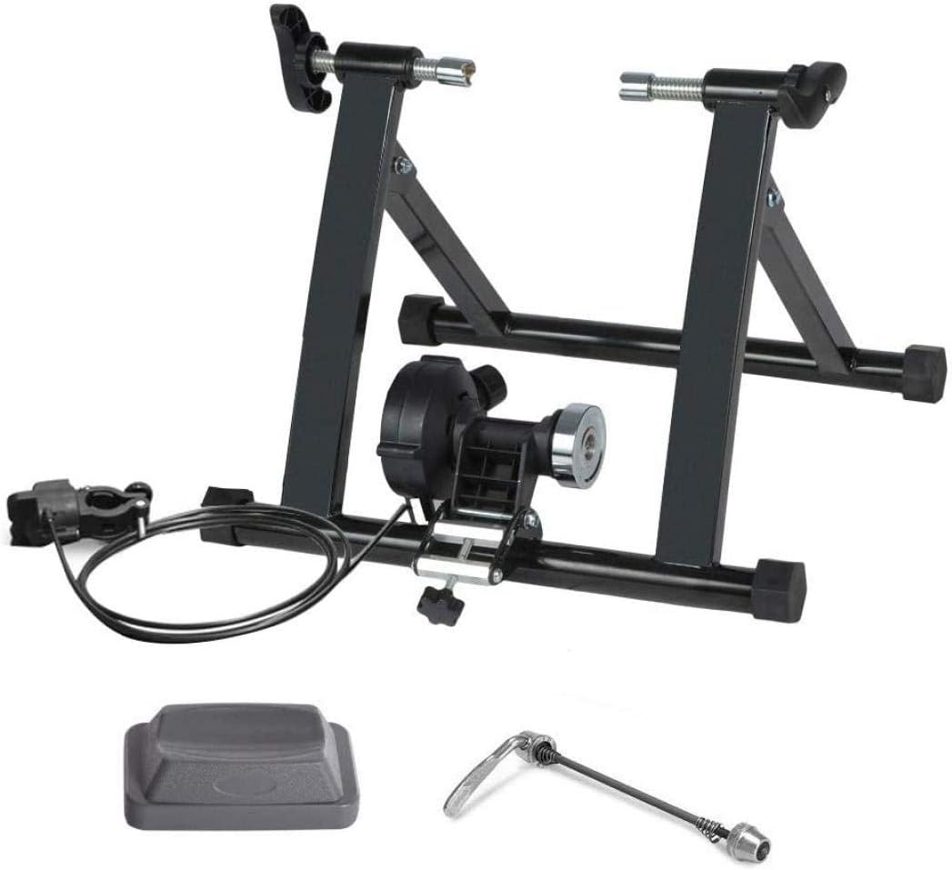 Auppy Bike Trainer Stands, Heavy Duty Bicycle Exercise Trainer, Indoor Exercise Bike Workout Trainer with Noise Reduction Portable Cycling Stand for Mountain Road Bikes
