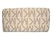 Michael Kors Womens Fulton Signature Long Continental Clutch Wallet Vanilla/Acorn