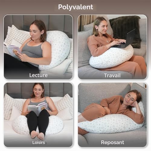 DancesCat 170 cm Pregnancy Pillow for Sleeping, XXL Nursing Pillow, Nursing and Pregnancy Pillow with Washable Cover, Baby Nursing Pillow, Sleep, Nursing