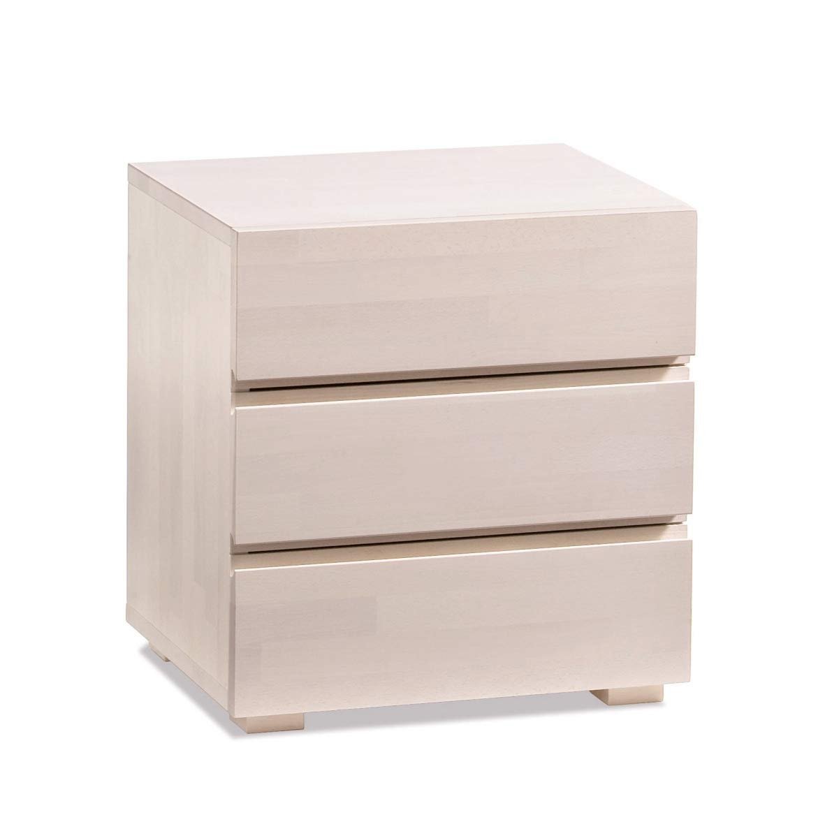 HASENA Woodline Nachttisch Treva Buche weiß 3 Schubladen günstig online