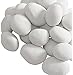Set of 24 Ceramic Pebbles for Fire Pit or Fireplaces in White