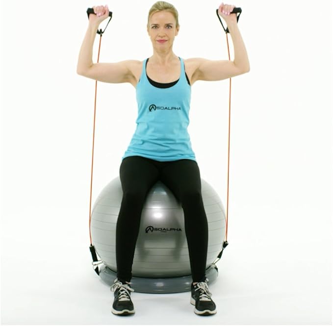 soalpha exercise ball with resistance bands